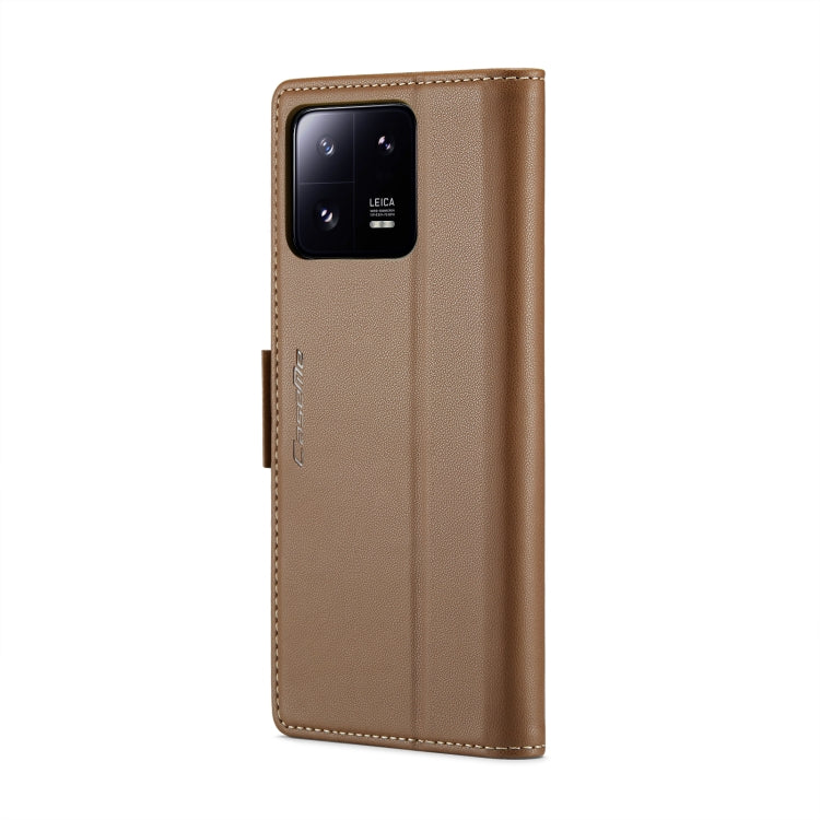 For Xiaomi 13 Pro CaseMe 023 Butterfly Buckle Litchi Texture RFID Anti-theft Leather Phone Case(Brown) - 13 Pro Cases by CaseMe | Online Shopping South Africa | PMC Jewellery