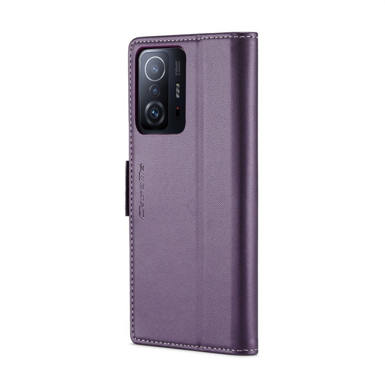 For Xiaomi 11T / 11T Pro CaseMe 023 Butterfly Buckle Litchi Texture RFID Anti-theft Leather Phone Case(Pearly Purple) - Xiaomi Cases by CaseMe | Online Shopping South Africa | PMC Jewellery