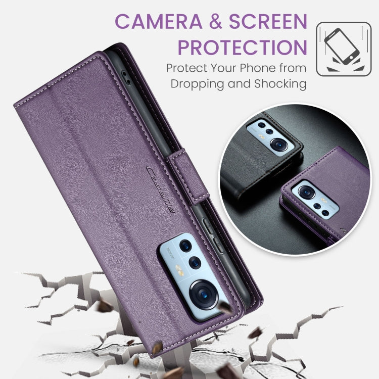 For Xiaomi 12 / 12X / 12S CaseMe 023 Butterfly Buckle Litchi Texture RFID Anti-theft Leather Phone Case(Pearly Purple) - 12 Cases by CaseMe | Online Shopping South Africa | PMC Jewellery