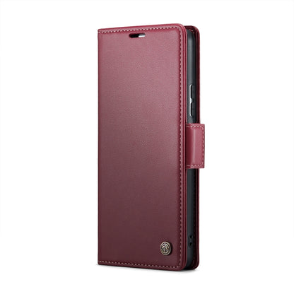 CaseMe 023 Butterfly Buckle Litchi Texture RFID Anti-theft Leather Phone Case For Xiaomi Redmi Note 11 Pro 5G Global/Redmi Note 11 Pro Global(Wine Red) - Redmi Note 11 Pro Case by CaseMe | Online Shopping South Africa | PMC Jewellery