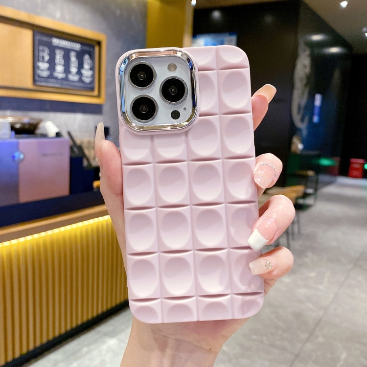 For iPhone 11 Pro Max Groove Pattern Electroplating TPU Phone Case(Pink) - iPhone 11 Pro Max Cases by PMC Jewellery | Online Shopping South Africa | PMC Jewellery