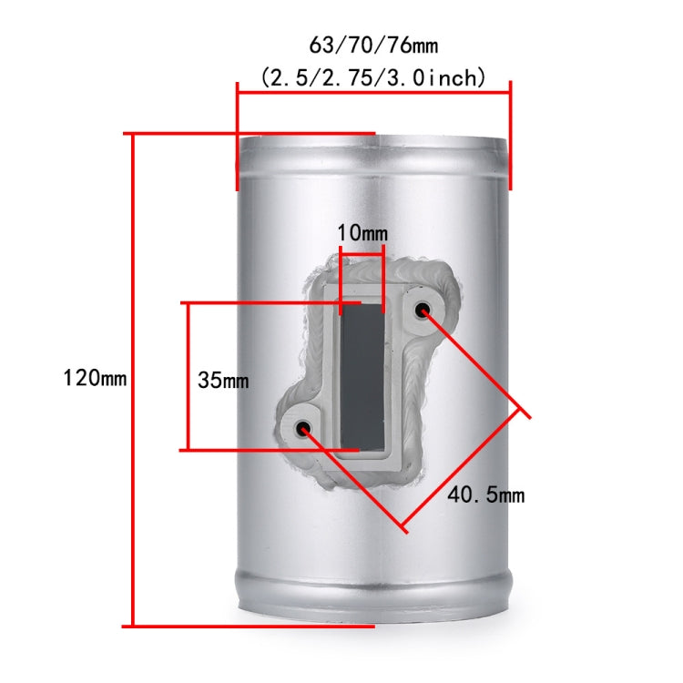 63mm XH-UN605 Car Modified Engine Air Flow Meter Flange Intake Sensor Base for Honda / Ford / Nissan - Air Intake System by PMC Jewellery | Online Shopping South Africa | PMC Jewellery