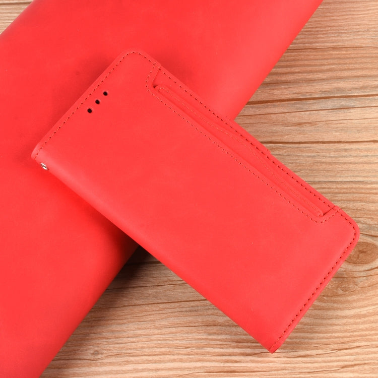 For Samsung Galaxy A15 Skin Feel Calf Texture Card Slots Leather Phone Case(Red) - Galaxy Phone Cases by PMC TechLife | Online Shopping South Africa | PMC TechLife | Buy Now Pay Later Mobicred