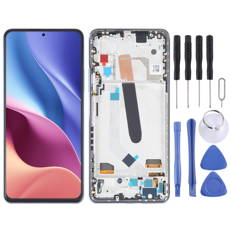 OLED LCD Screen For Xiaomi Redmi K40 Digitizer Full Assembly with Frame(Blue) - free shipping - PMC TechLife - Order now!
