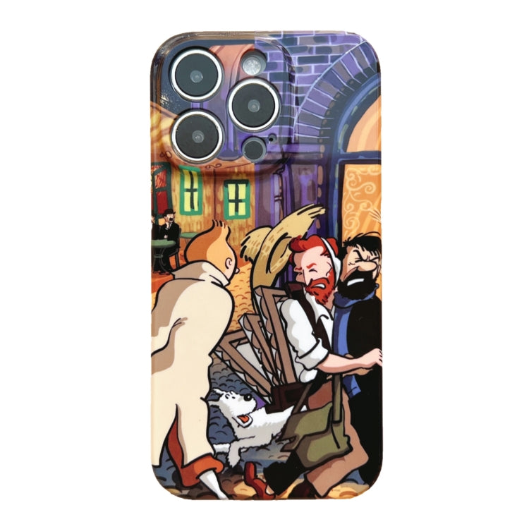For iPhone 13 Precise Hole Oil Painting Pattern PC Phone Case(Puppy) - iPhone 13 Cases by PMC TechLife | Online Shopping South Africa | PMC TechLife