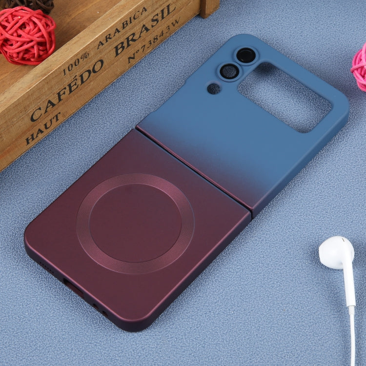 For Samsung Galaxy Z Flip4 Liquid TPU Silicone Gradient MagSafe Phone Case(Blue Purple) - Galaxy Z Flip4 5G Cases by PMC TechLife | Online Shopping South Africa | PMC TechLife