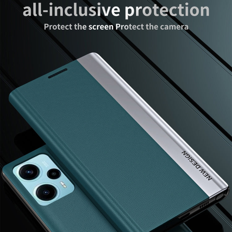 For Xiaomi Poco F5 Side Side Electroplated Magnetic Leather Phone Case(Red) - free shipping - PMC TechLife - Order now!