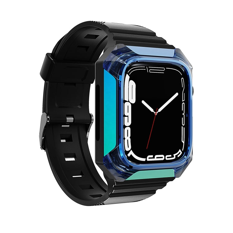Armor Case Integrated TPU Watch Band For Apple Watch Ultra 49mm(Blue) - Watch Bands by PMC TechLife | Online Shopping South Africa | PMC TechLife