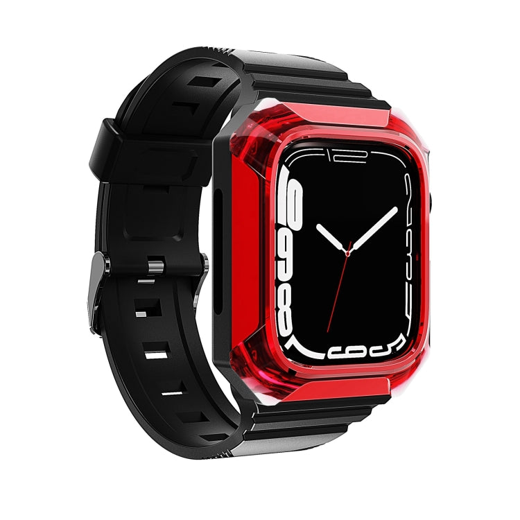 Armor Case Integrated TPU Watch Band For Apple Watch SE 44mm(Red) - Watch Bands by PMC TechLife | Online Shopping South Africa | PMC TechLife
