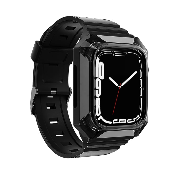 Armor Case Integrated TPU Watch Band For Apple Watch 5 44mm(Black) - Watch Bands by PMC TechLife | Online Shopping South Africa | PMC TechLife