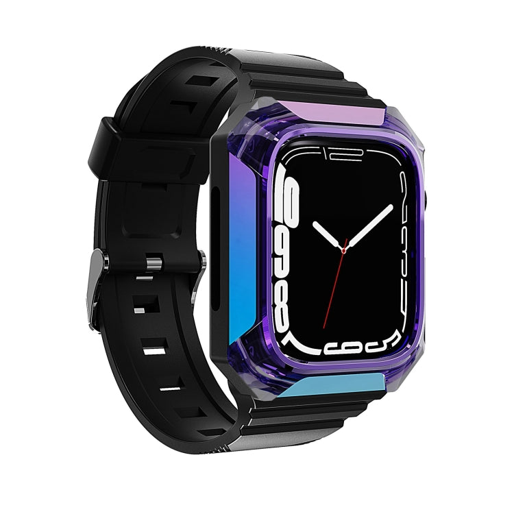 Armor Case Integrated TPU Watch Band For Apple Watch 4 44mm(Purple) - Watch Bands by PMC TechLife | Online Shopping South Africa | PMC TechLife