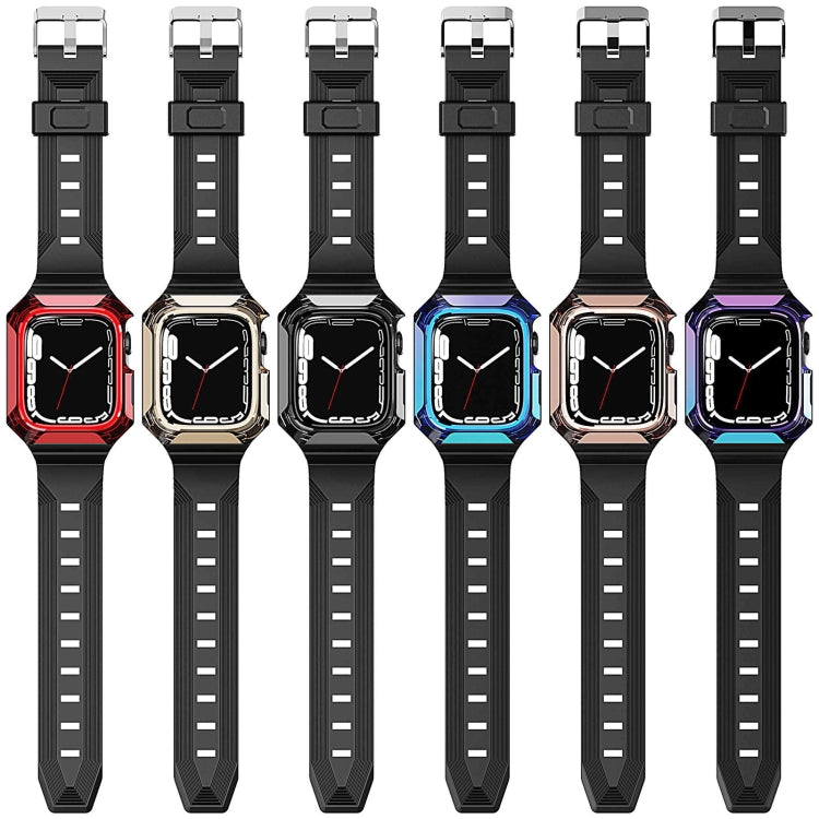 Armor Case Integrated TPU Watch Band For Apple Watch 5 44mm(Purple) - Watch Bands by PMC TechLife | Online Shopping South Africa | PMC TechLife