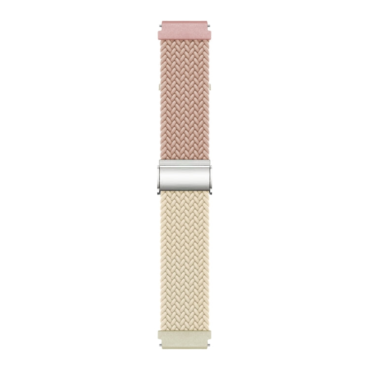 20mm Buckle Braided Nylon Watch Band(Milk Starlight) - 20mm Bands by PMC Jewellery | Online Shopping South Africa | PMC Jewellery