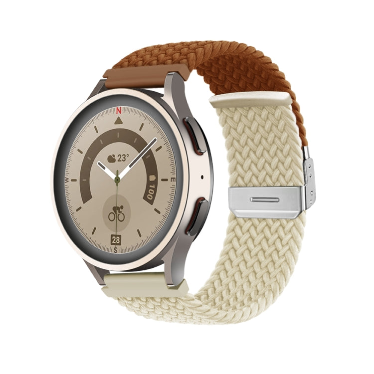 20mm Buckle Braided Nylon Watch Band(Brown Starlight) - 20mm Bands by PMC TechLife | Online Shopping South Africa | PMC TechLife