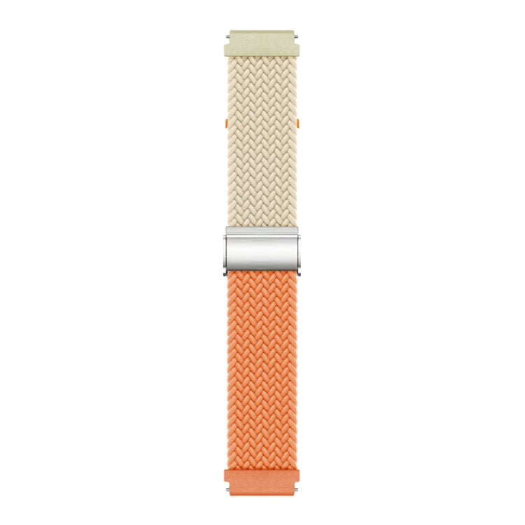 22mm Buckle Braided Nylon Watch Band(Starlight Orange) - 22mm Bands by PMC Jewellery | Online Shopping South Africa | PMC Jewellery