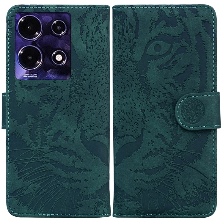 For Infinix Note 30 Tiger Embossing Pattern Flip Leather Phone Case(Green) - free shipping - PMC TechLife - Order now!
