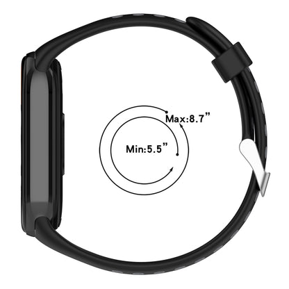 For Xiaomi Mi Band 8 Two-color Steel Plug Silicone Watch Band(Grey Yellow) - Watch Bands by PMC Jewellery | Online Shopping South Africa | PMC Jewellery