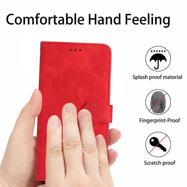 For Xiaomi 11T / 11T Pro Flower Embossing Pattern Leather Phone Case(Red) - Xiaomi Cases by PMC Jewellery | Online Shopping South Africa | PMC Jewellery