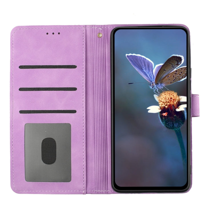 For Xiaomi 13 Flower Embossing Pattern Leather Phone Case(Purple) - 13 Cases by PMC Jewellery | Online Shopping South Africa | PMC Jewellery