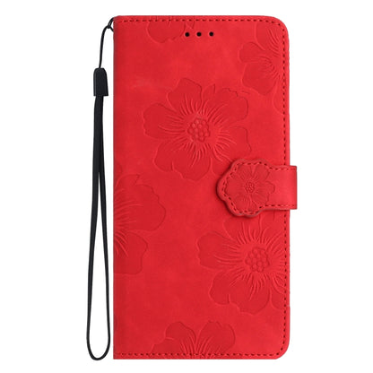 For Xiaomi Redmi 10 Flower Embossing Pattern Leather Phone Case(Red) - Xiaomi Cases by PMC Jewellery | Online Shopping South Africa | PMC Jewellery