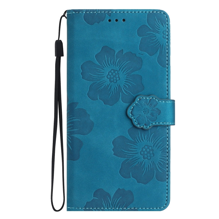 For Xiaomi Redmi Note 11 4G Global / Note 11S Flower Embossing Pattern Leather Phone Case(Blue) - free shipping - PMC TechLife - Order now!