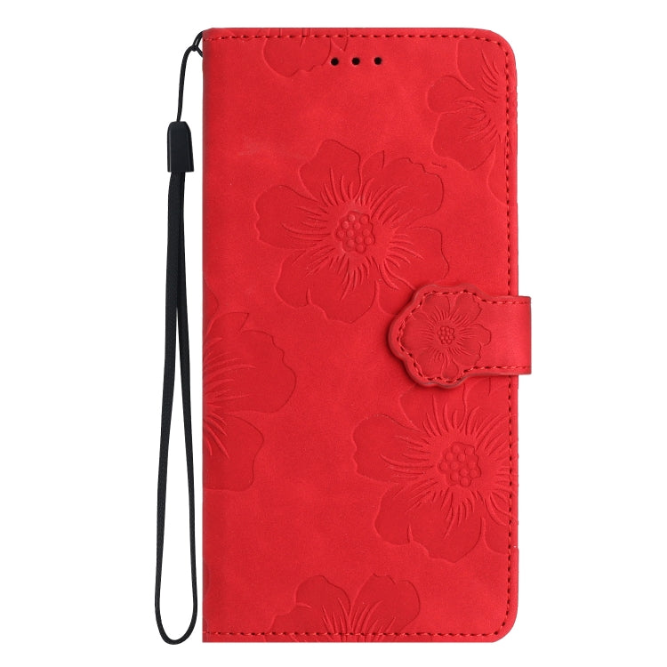 For Xiaomi Redmi Note 12S Flower Embossing Pattern Leather Phone Case(Red) - Xiaomi Cases by PMC Jewellery | Online Shopping South Africa | PMC Jewellery