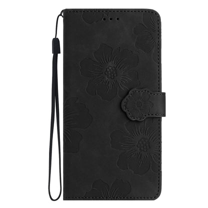 For Xiaomi Redmi Note 12S Flower Embossing Pattern Leather Phone Case(Black) - Xiaomi Cases by PMC Jewellery | Online Shopping South Africa | PMC Jewellery