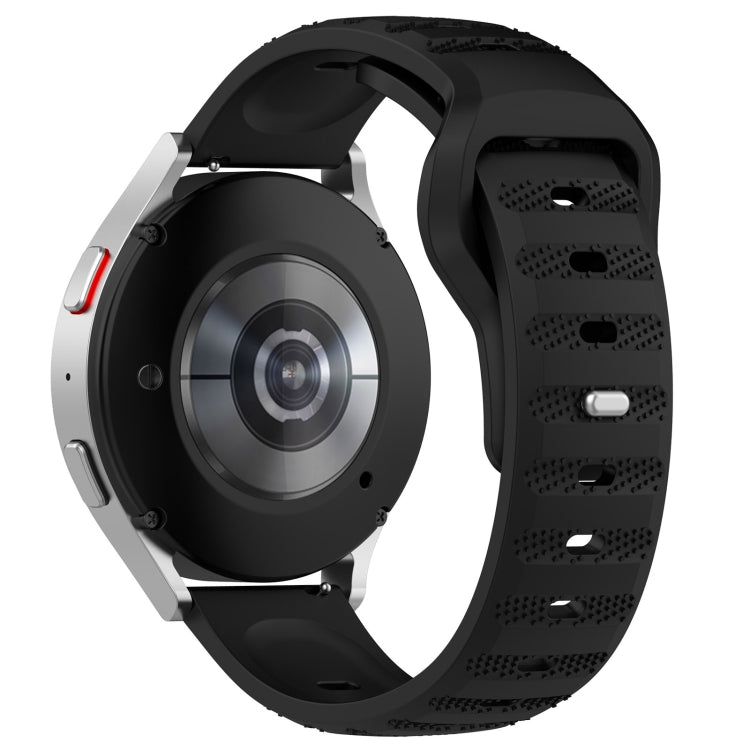20mm Universal Dots Pattern Silicone Replacement Watch Band(Black) - 20mm Bands by PMC TechLife | Online Shopping South Africa | PMC TechLife
