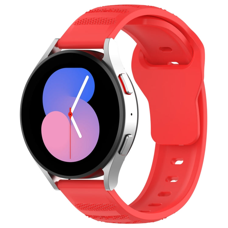 20mm Universal Dots Pattern Silicone Replacement Watch Band(Red) - 20mm Bands by PMC TechLife | Online Shopping South Africa | PMC TechLife