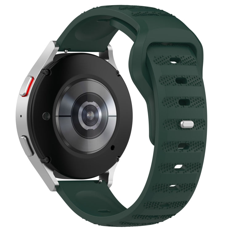 20mm Universal Dots Pattern Silicone Replacement Watch Band(Dark Green) - 20mm Bands by PMC TechLife | Online Shopping South Africa | PMC TechLife