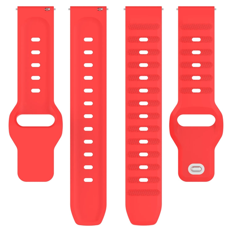 22mm Universal Dots Pattern Silicone Replacement Watch Band(Red) - 22mm Bands by PMC Jewellery | Online Shopping South Africa | PMC Jewellery