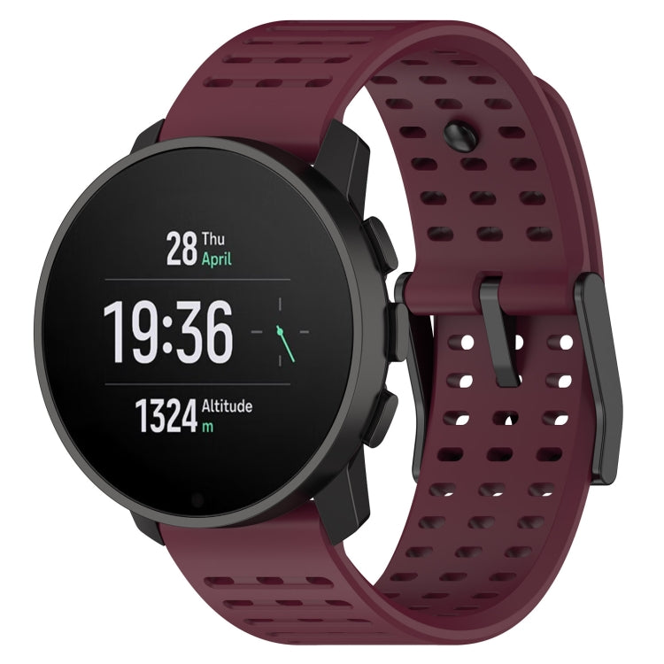 For Suunto 9 Peak Pro / Suunto Vertical Silicone Replacement Watch Band(Wine Red) -  by PMC TechLife | Online Shopping South Africa | PMC TechLife