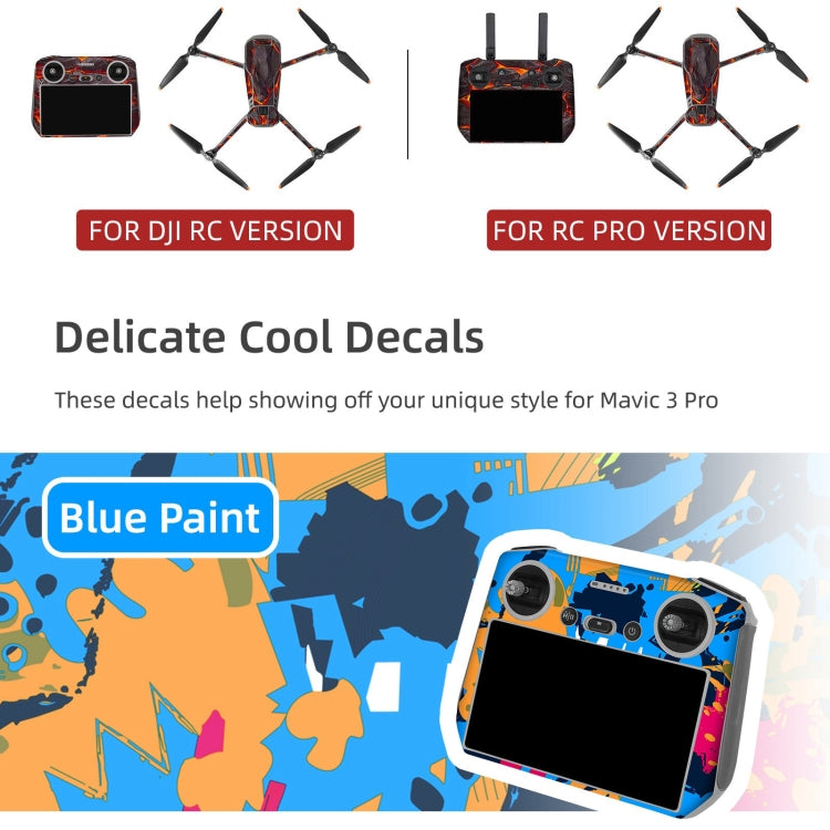 For DJI Mavic 3 Pro / RC Sunnylife Drone Body Remote Control Decorative Stickers Set(Yellow Island) - Stickers by Sunnylife | Online Shopping South Africa | PMC Jewellery