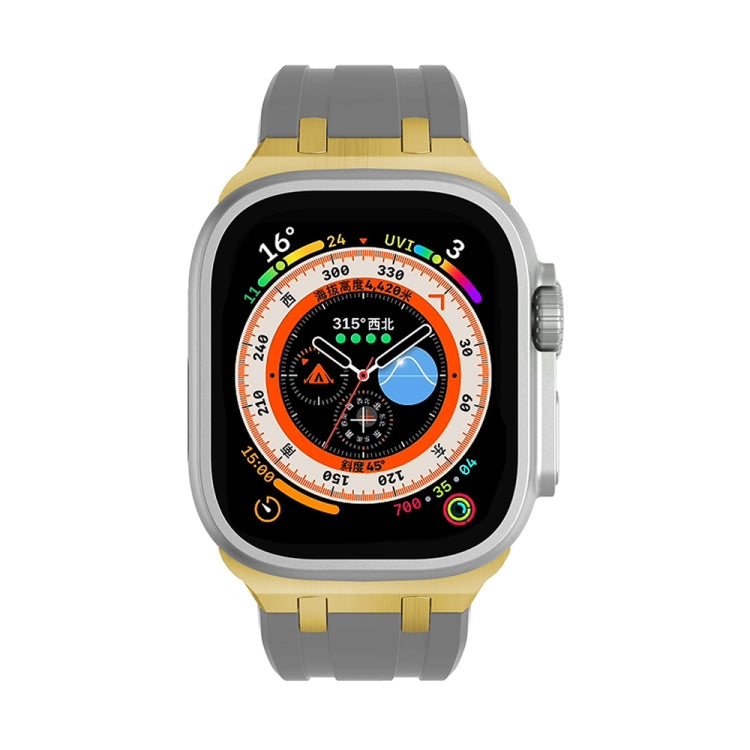 AP Silicone Watch Band For Apple Watch 8 41mm(Gold Orange) - Watch Bands by PMC TechLife | Online Shopping South Africa | PMC TechLife