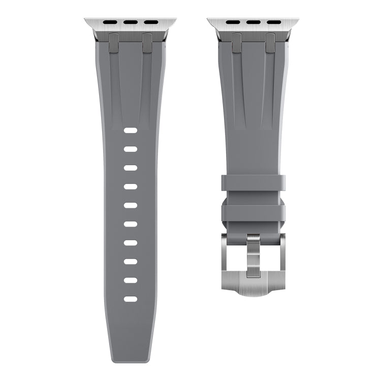 AP Silicone Watch Band For Apple Watch 8 41mm(Silver Grey) - Watch Bands by PMC Jewellery | Online Shopping South Africa | PMC Jewellery