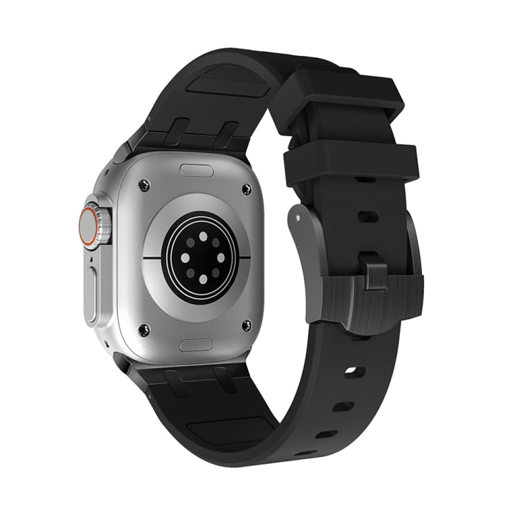 AP Silicone Watch Band For Apple Watch SE 2022 40mm(Black Black) - Watch Bands by PMC TechLife | Online Shopping South Africa | PMC TechLife