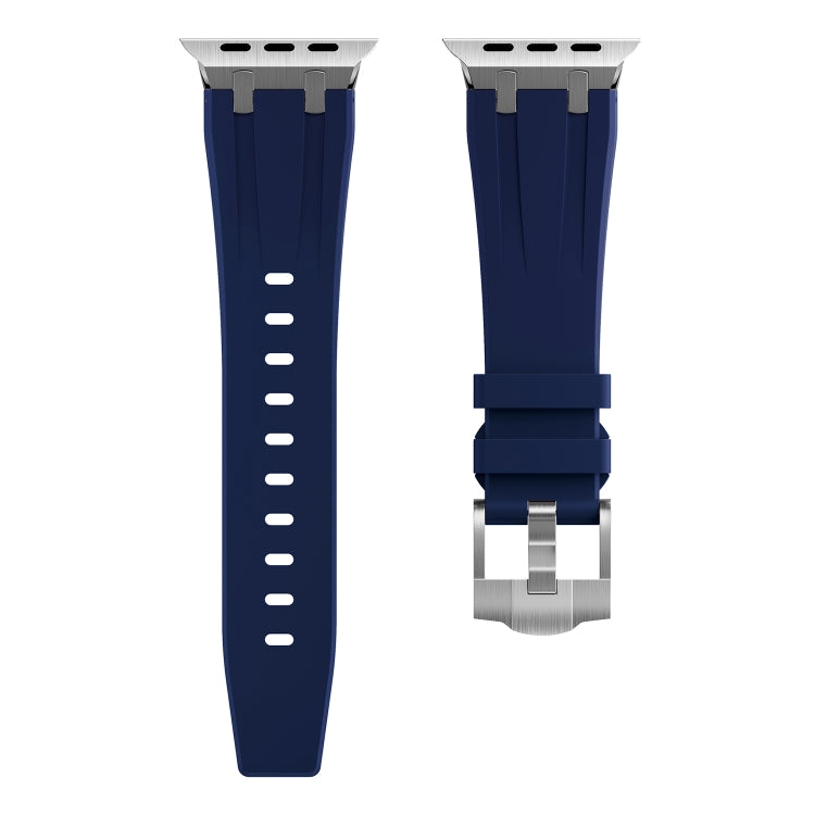AP Silicone Watch Band For Apple Watch SE 2022 44mm(Silver Blue) - Watch Bands by PMC TechLife | Online Shopping South Africa | PMC TechLife