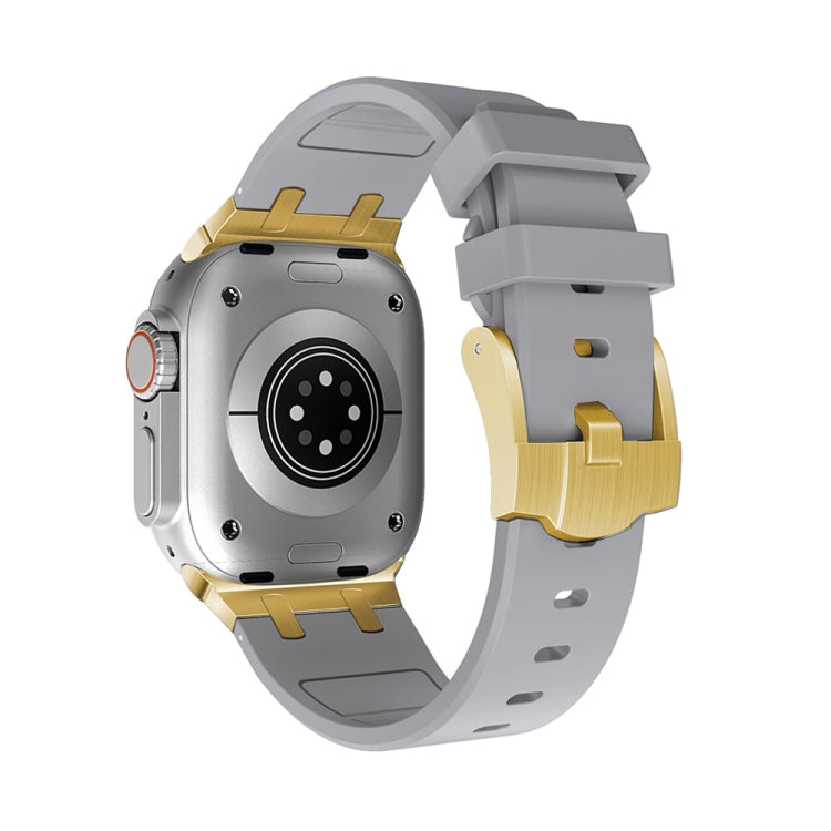 AP Silicone Watch Band For Apple Watch SE 44mm(Gold Grey) - Watch Bands by PMC TechLife | Online Shopping South Africa | PMC TechLife