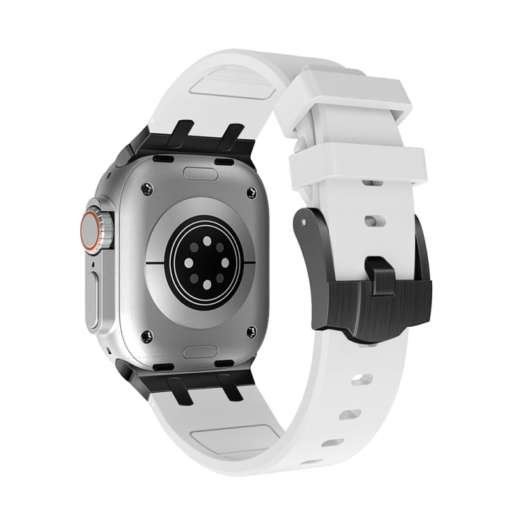 AP Silicone Watch Band For Apple Watch SE 44mm(Black White) - Watch Bands by PMC TechLife | Online Shopping South Africa | PMC TechLife