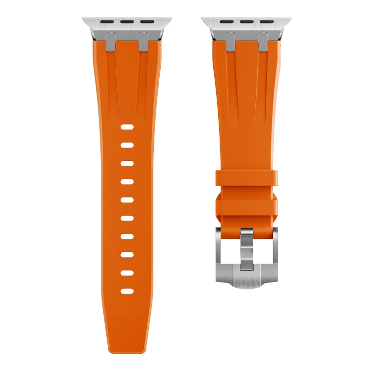 AP Silicone Watch Band For Apple Watch 6 40mm(Silver Orange) - Watch Bands by PMC TechLife | Online Shopping South Africa | PMC TechLife