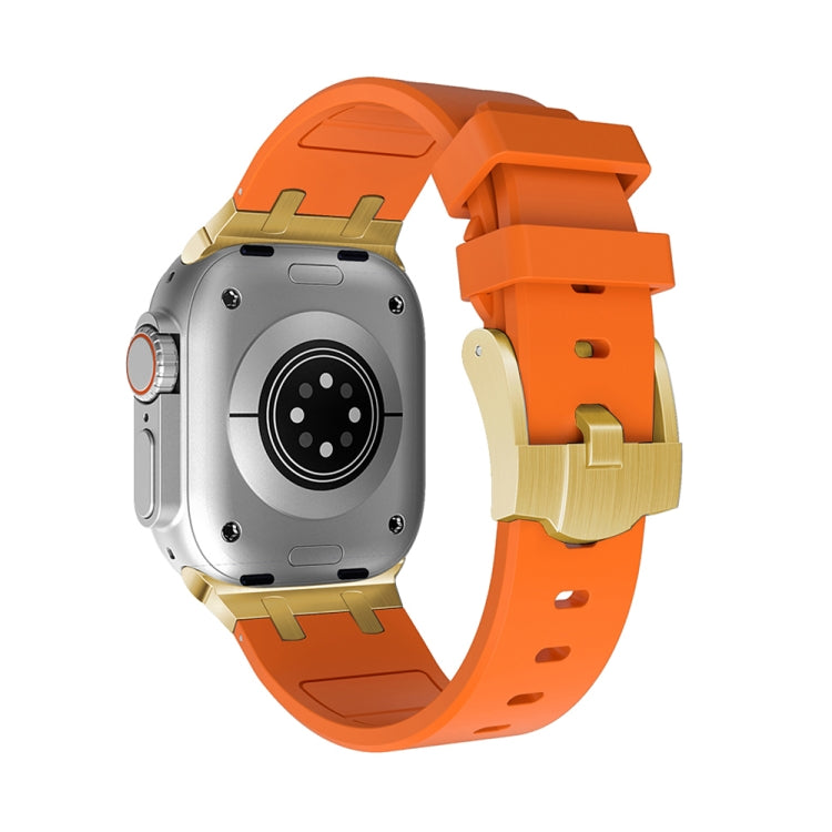 AP Silicone Watch Band For Apple Watch 6 44mm(Gold Orange) - Watch Bands by PMC TechLife | Online Shopping South Africa | PMC TechLife