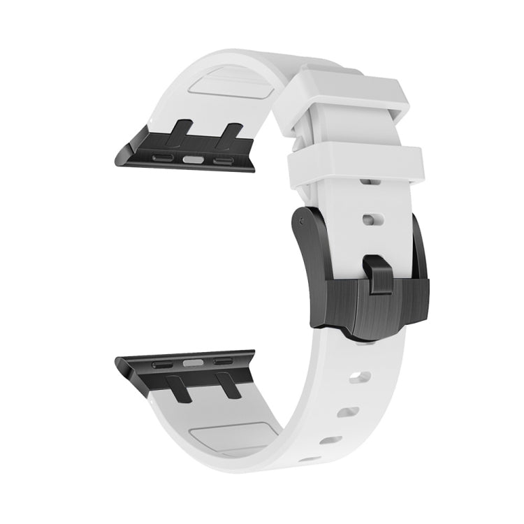 AP Silicone Watch Band For Apple Watch 6 44mm(Black White) - Watch Bands by PMC TechLife | Online Shopping South Africa | PMC TechLife