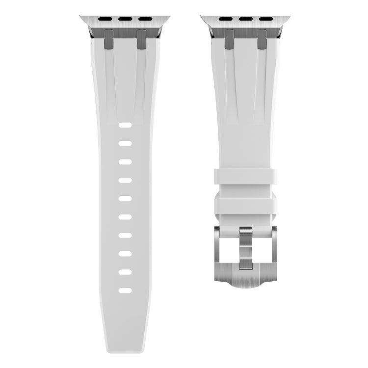 AP Silicone Watch Band For Apple Watch 6 44mm(Silver White) - Watch Bands by PMC TechLife | Online Shopping South Africa | PMC TechLife