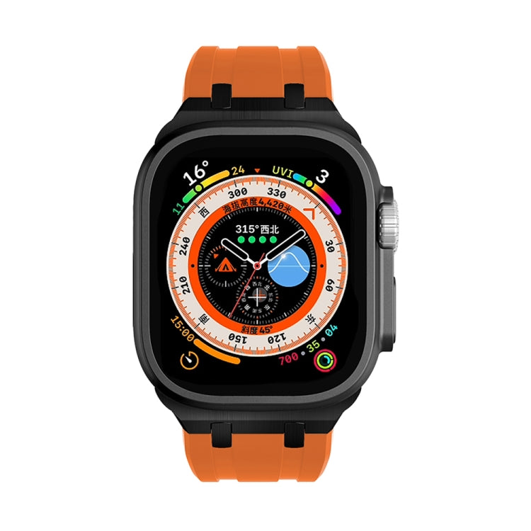 AP Silicone Watch Band For Apple Watch 4 44mm(Black Orange) - Watch Bands by PMC TechLife | Online Shopping South Africa | PMC TechLife