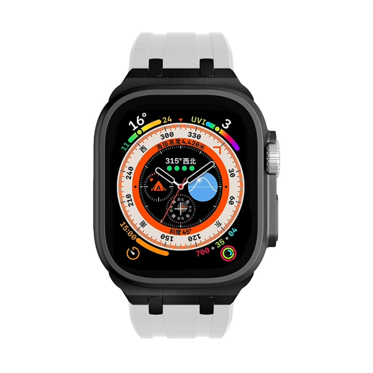AP Silicone Watch Band For Apple Watch 3 42mm(Black White) - Watch Bands by PMC TechLife | Online Shopping South Africa | PMC TechLife