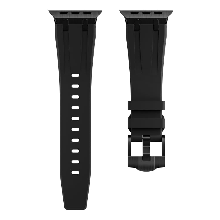 AP Silicone Watch Band For Apple Watch 2 38mm(Black Black) - Watch Bands by PMC TechLife | Online Shopping South Africa | PMC TechLife
