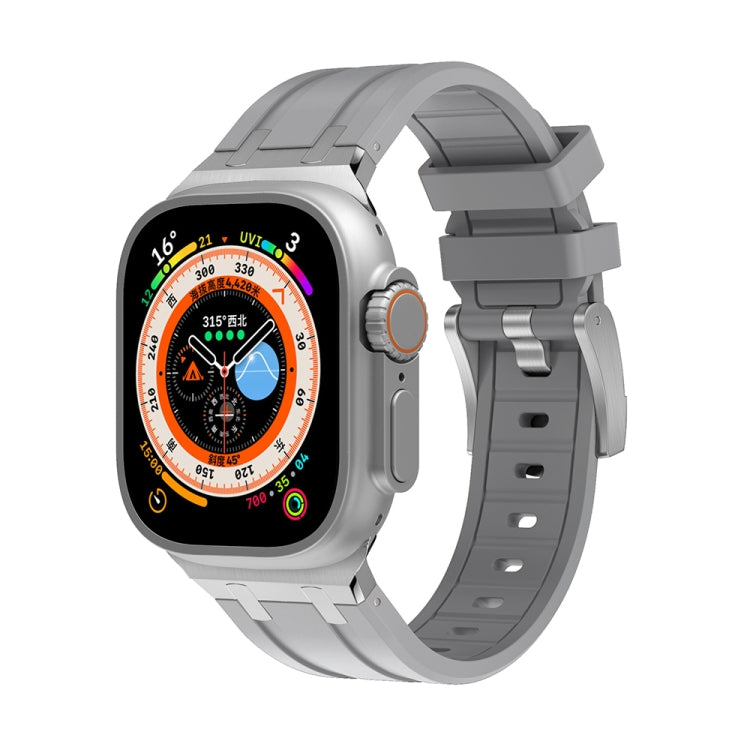 AP Silicone Watch Band For Apple Watch 2 38mm(Silver Grey) - Watch Bands by PMC TechLife | Online Shopping South Africa | PMC TechLife
