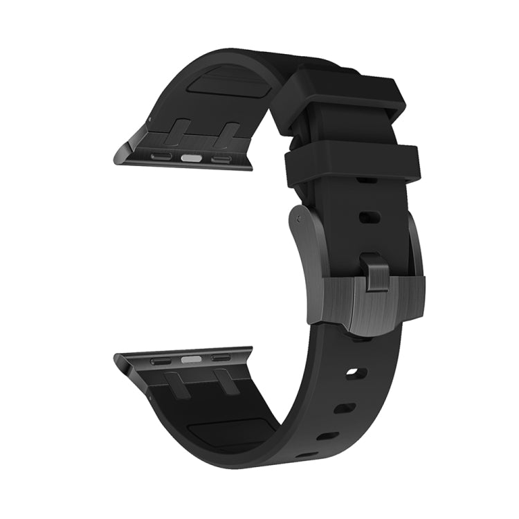 AP Silicone Watch Band For Apple Watch 2 42mm(Black Black) - Watch Bands by PMC TechLife | Online Shopping South Africa | PMC TechLife