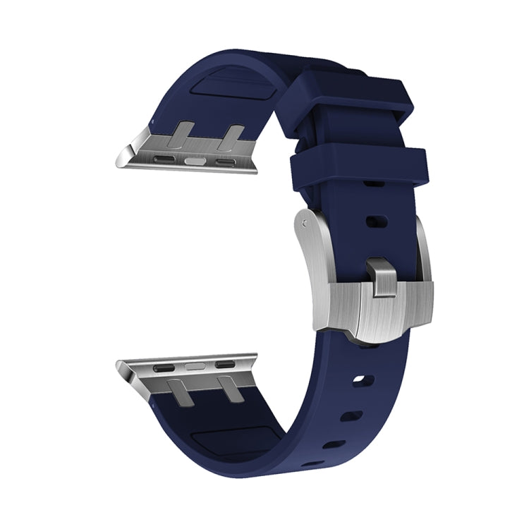 AP Silicone Watch Band For Apple Watch 2 42mm(Silver Blue) - Watch Bands by PMC TechLife | Online Shopping South Africa | PMC TechLife