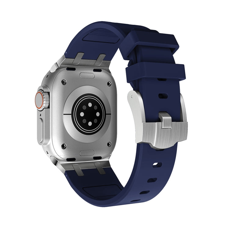 AP Silicone Watch Band For Apple Watch 2 42mm(Silver Blue) - Watch Bands by PMC TechLife | Online Shopping South Africa | PMC TechLife